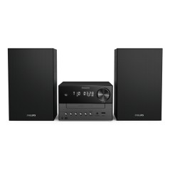 Philips 3000 Series TAM3505M212 20W Stereo Micro System - Premium Home Audio in Stylish Black